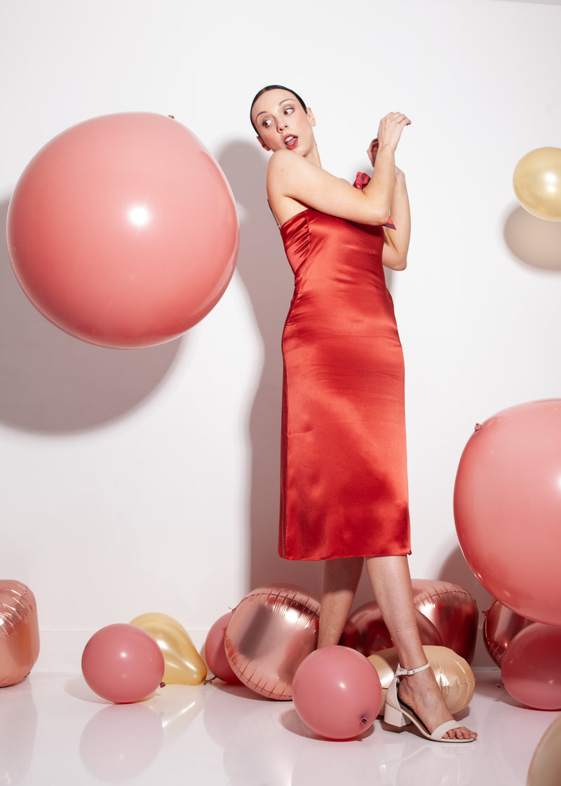 Terra-cotta Bella Bonita Slip Dress