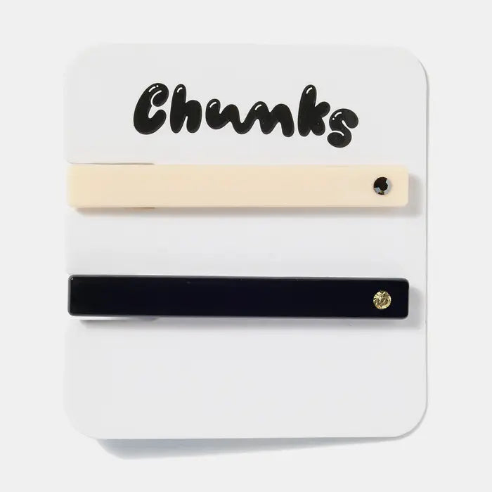 CHUNKS Allie Clips in Cream + Black