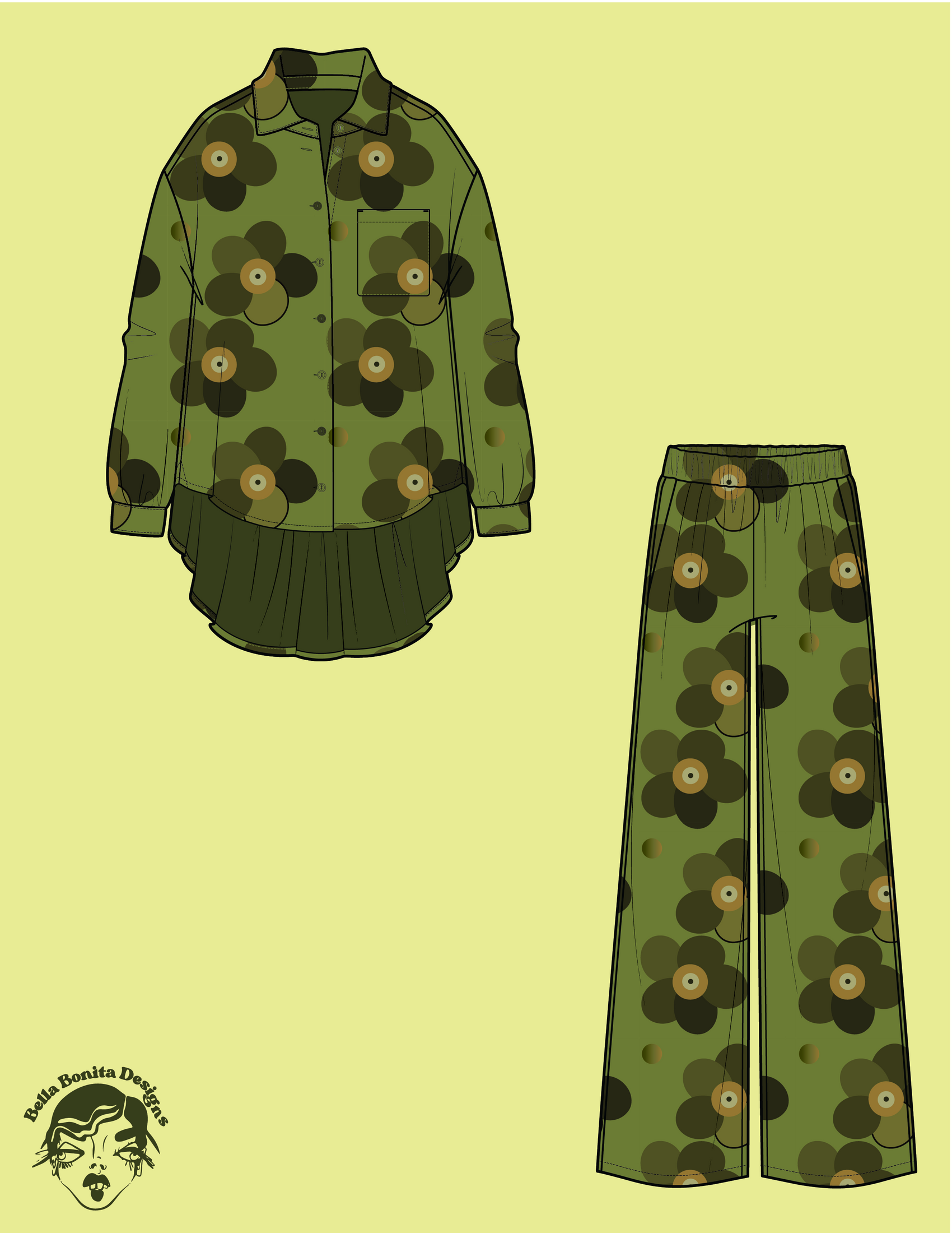 Milla Lounge Set - Silk Top - Pre Order