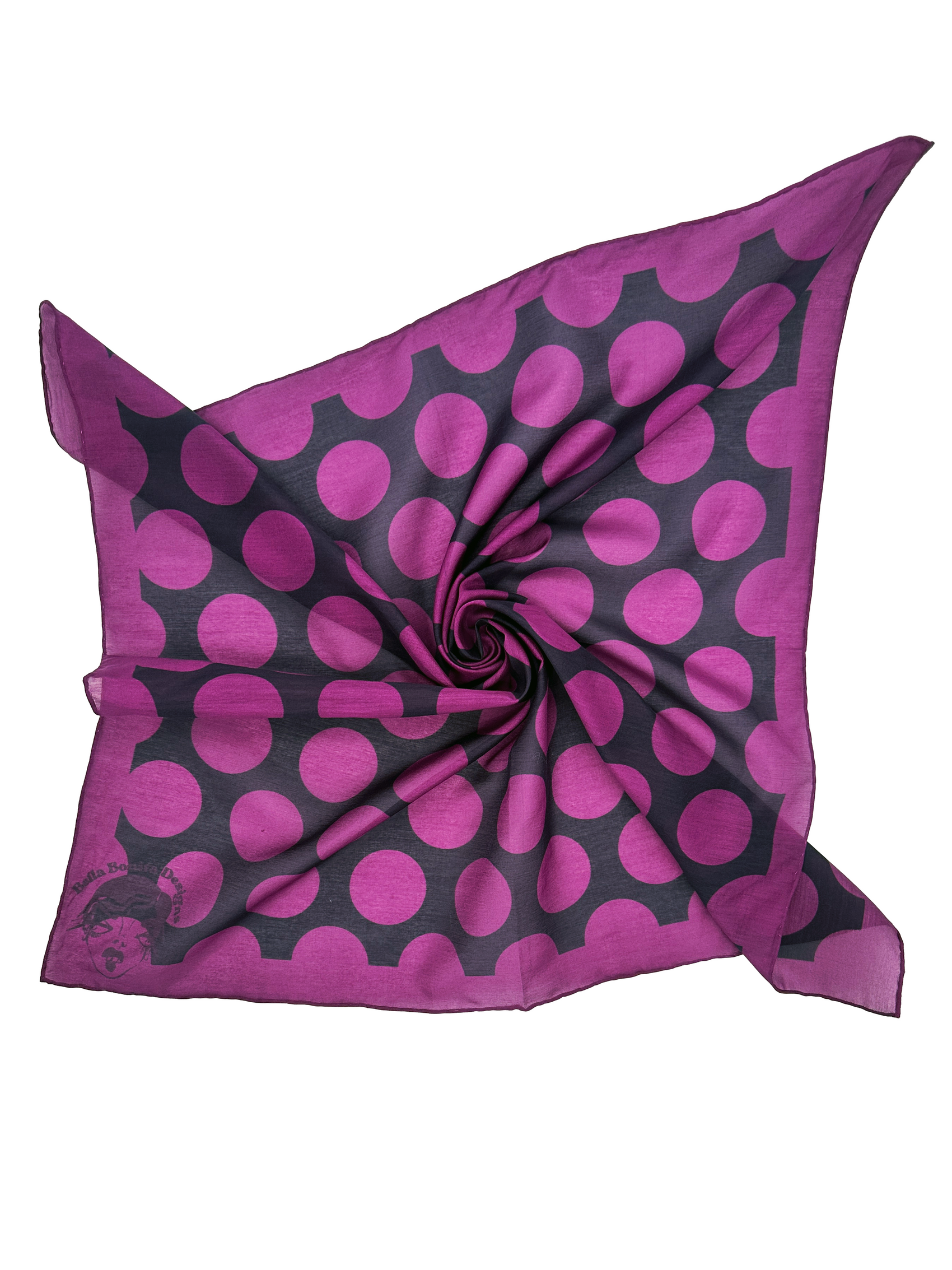 Prosperity Plum Polka Bandana