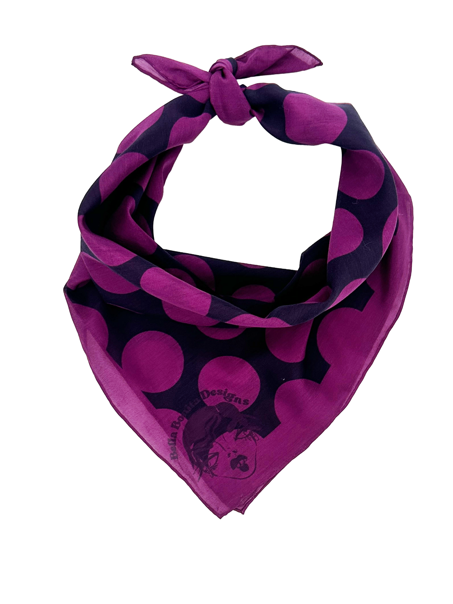 Prosperity Plum Polka Bandana