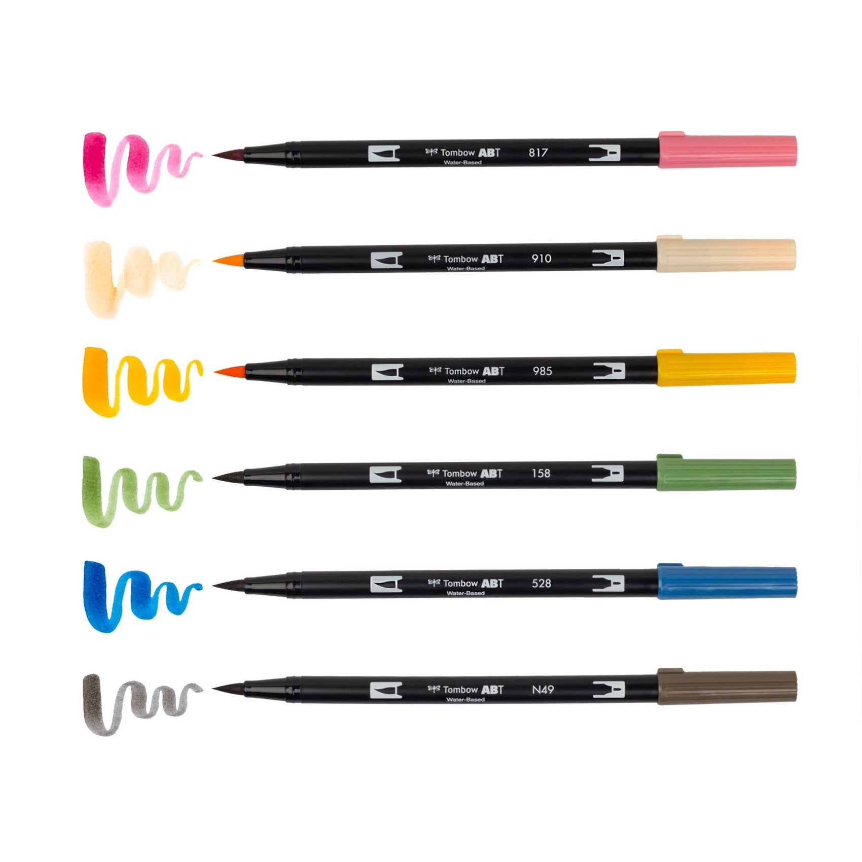 Dual Brush Pen Art Markers, Manga Illustration, Flower 6-Pk