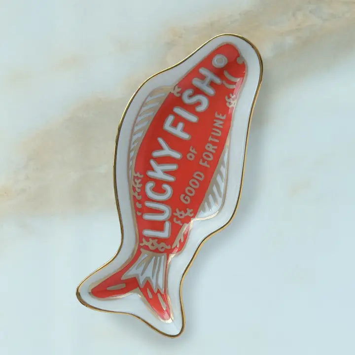 Idlewild Co. Fortune Fish Porcelain Trinket Dish