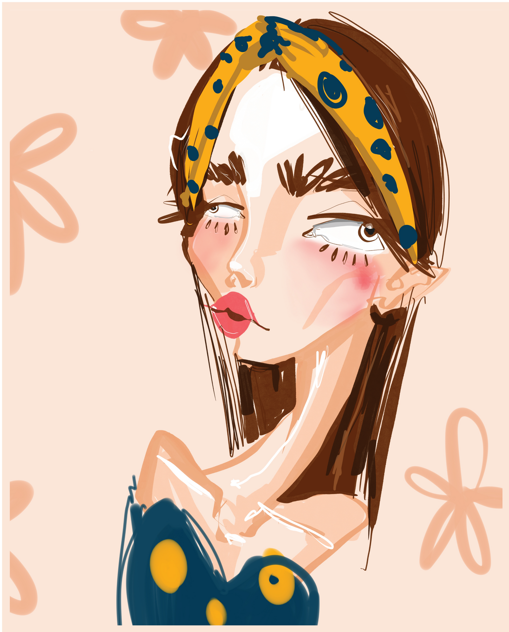 Bonita with Accessory Art Print