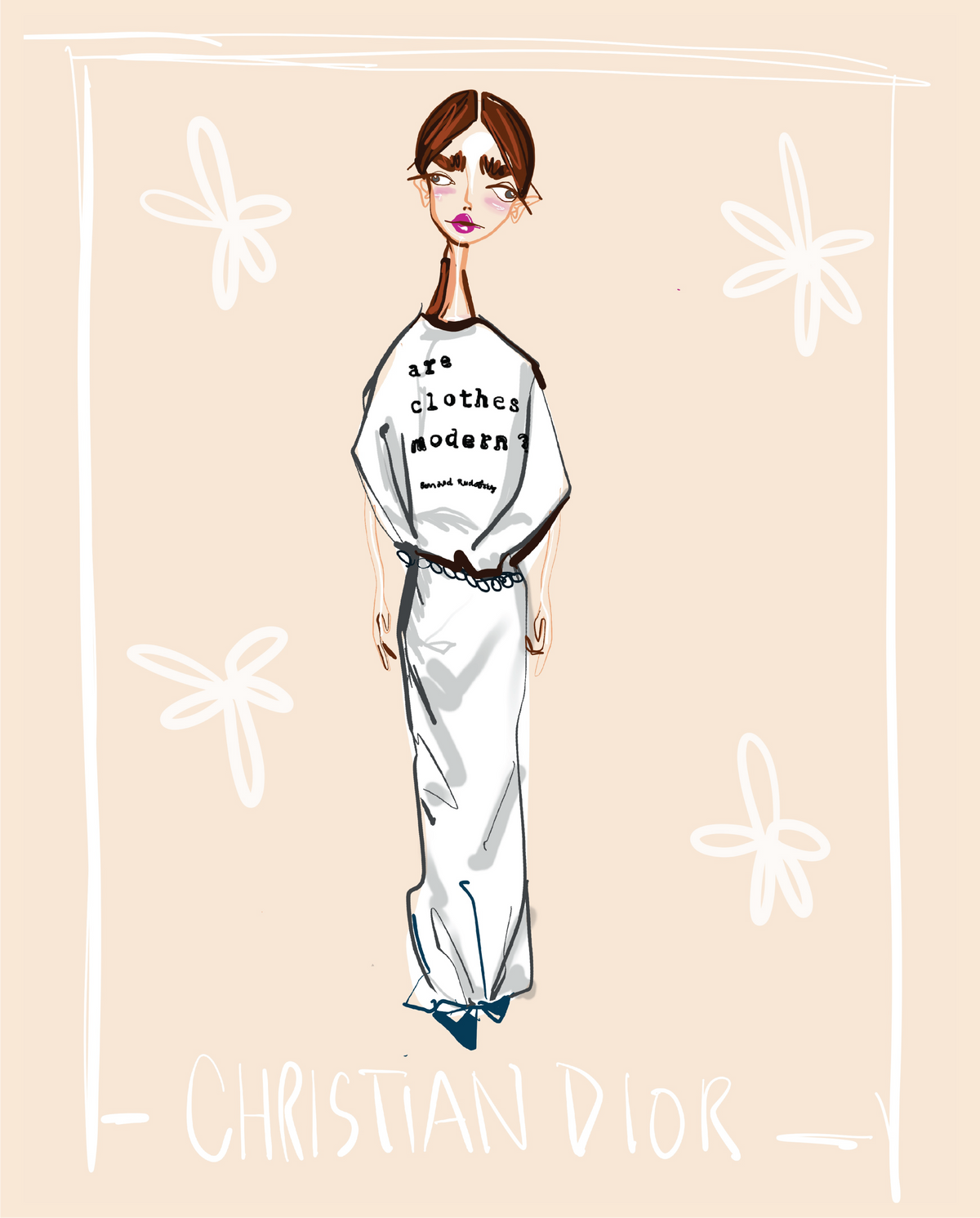 Christian Dior 2020 Fashion Illustration Print