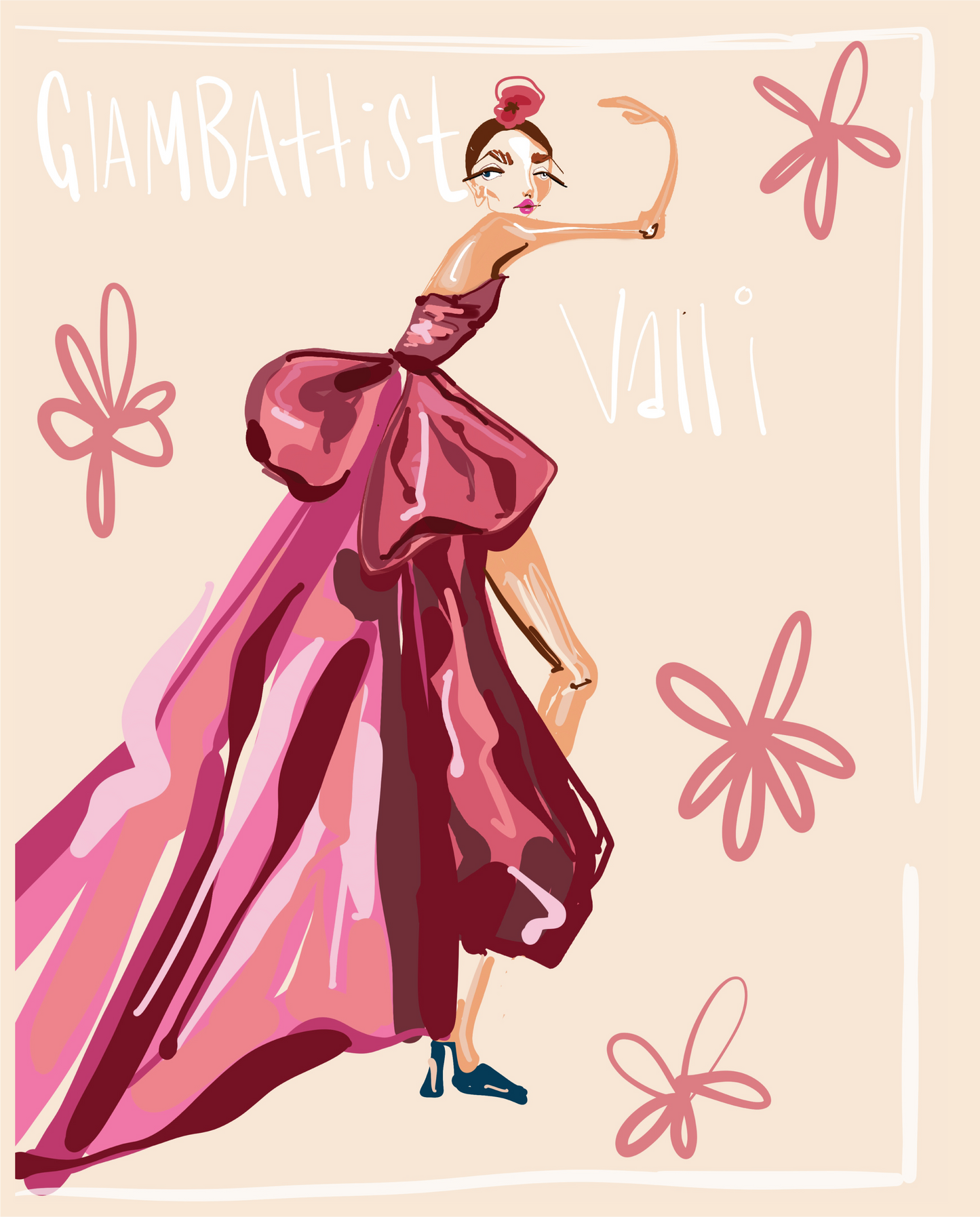 Giambattist Valli Fashion Illustration Print