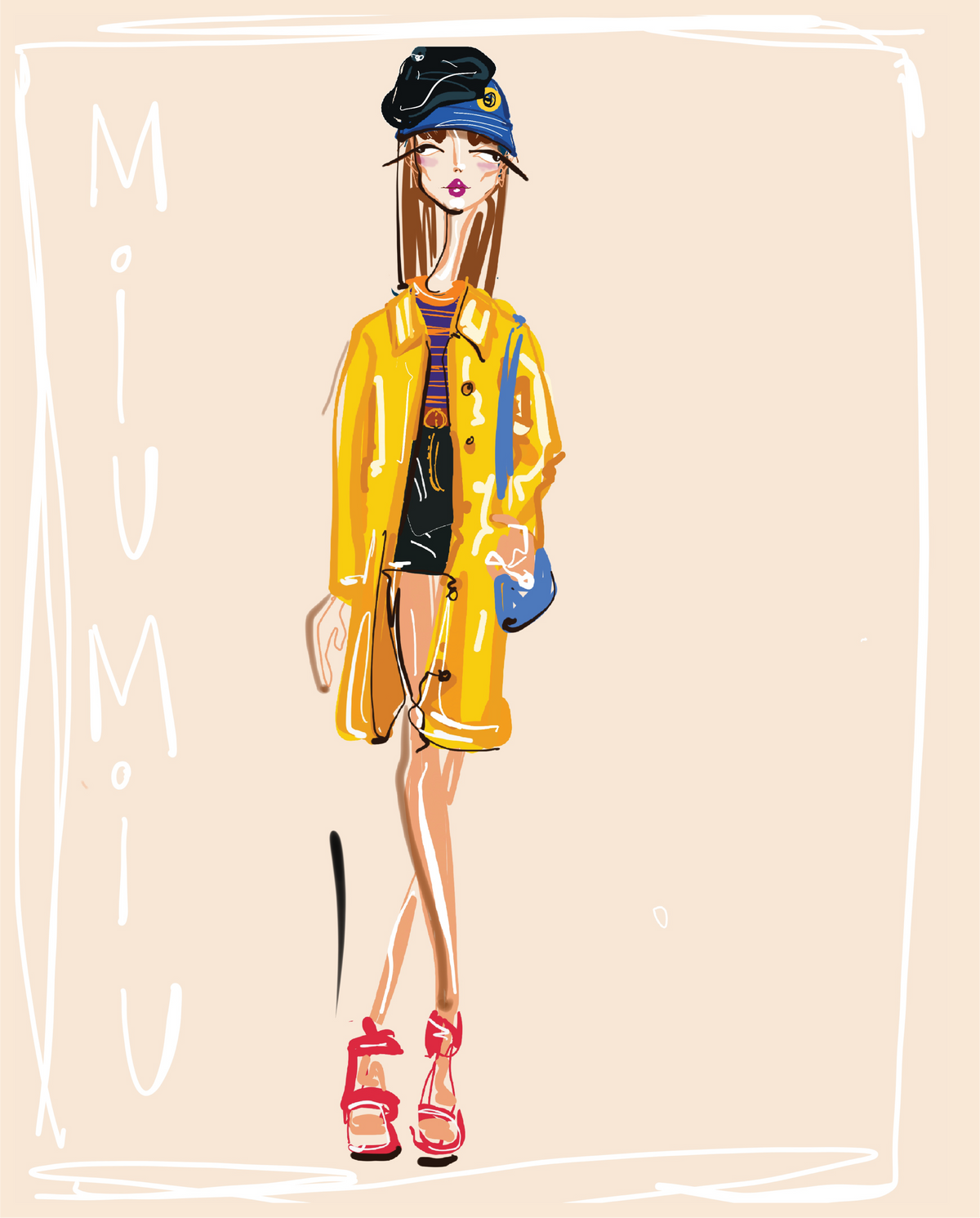 MIU MIU Double Hat Art Print