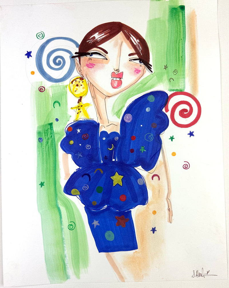 Moschino Bonita Illustration blue fashion